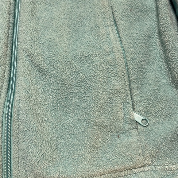Columbia Turquoise Blue Zip Up Fleece Jacket Size Medium - Picture 3 of 10